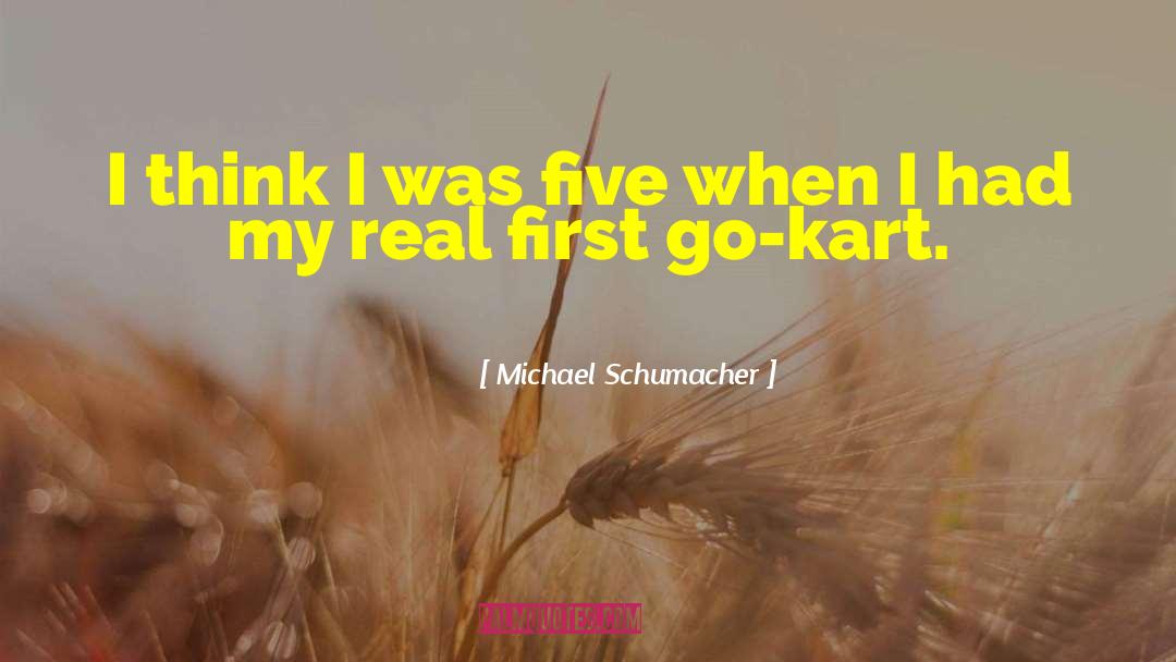First Go quotes by Michael Schumacher