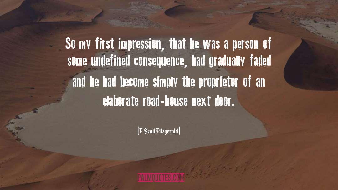 First Impression quotes by F Scott Fitzgerald