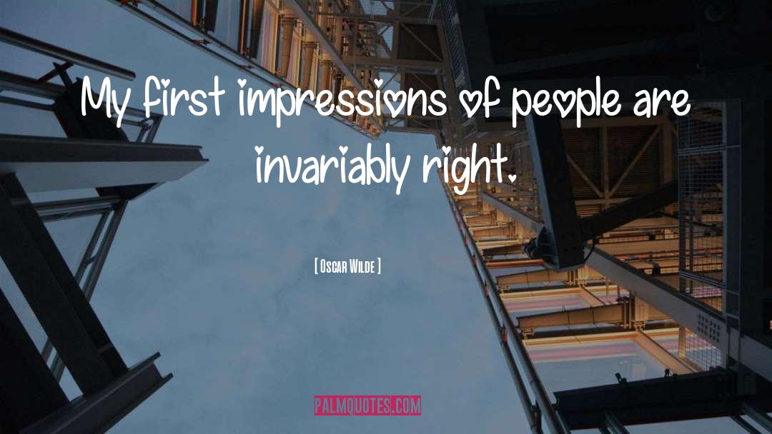 First Impressions quotes by Oscar Wilde