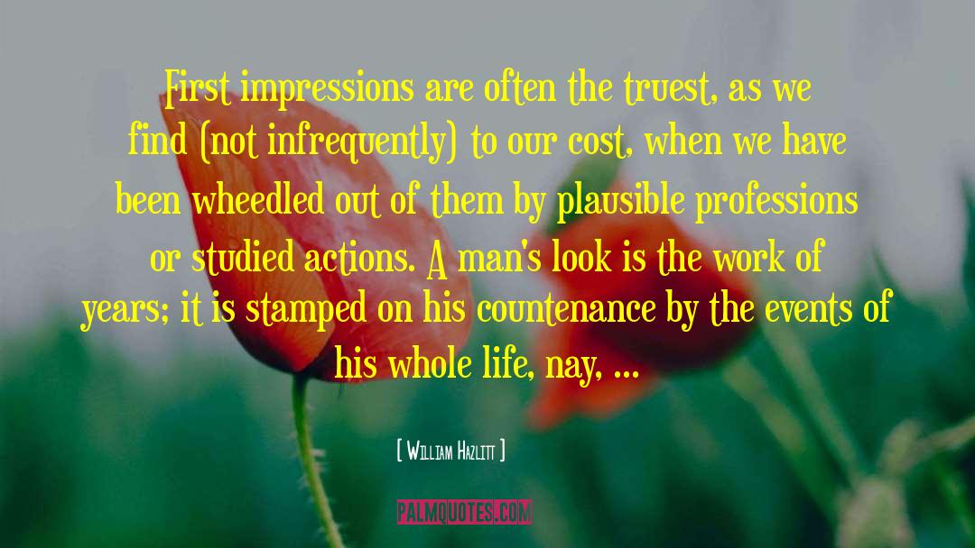 First Impressions quotes by William Hazlitt