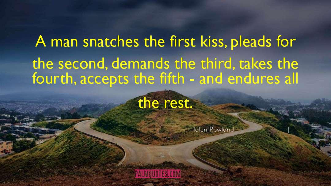 First Kiss quotes by Helen Rowland