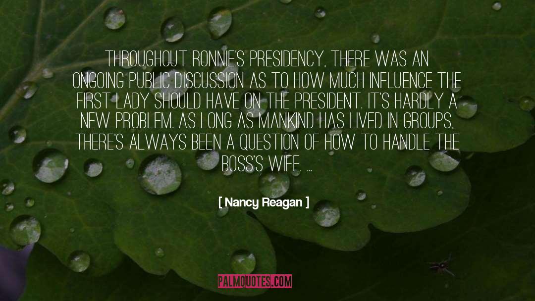 First Lady quotes by Nancy Reagan