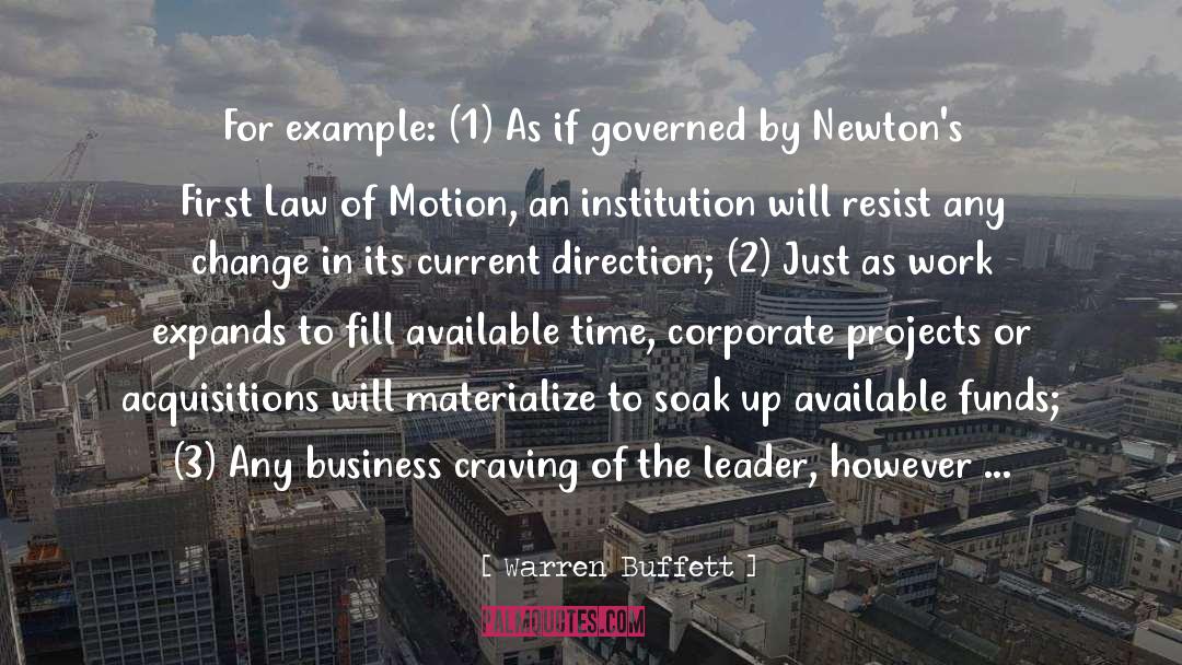 First Law Of Motion quotes by Warren Buffett