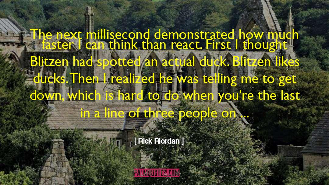First Line In Book quotes by Rick Riordan