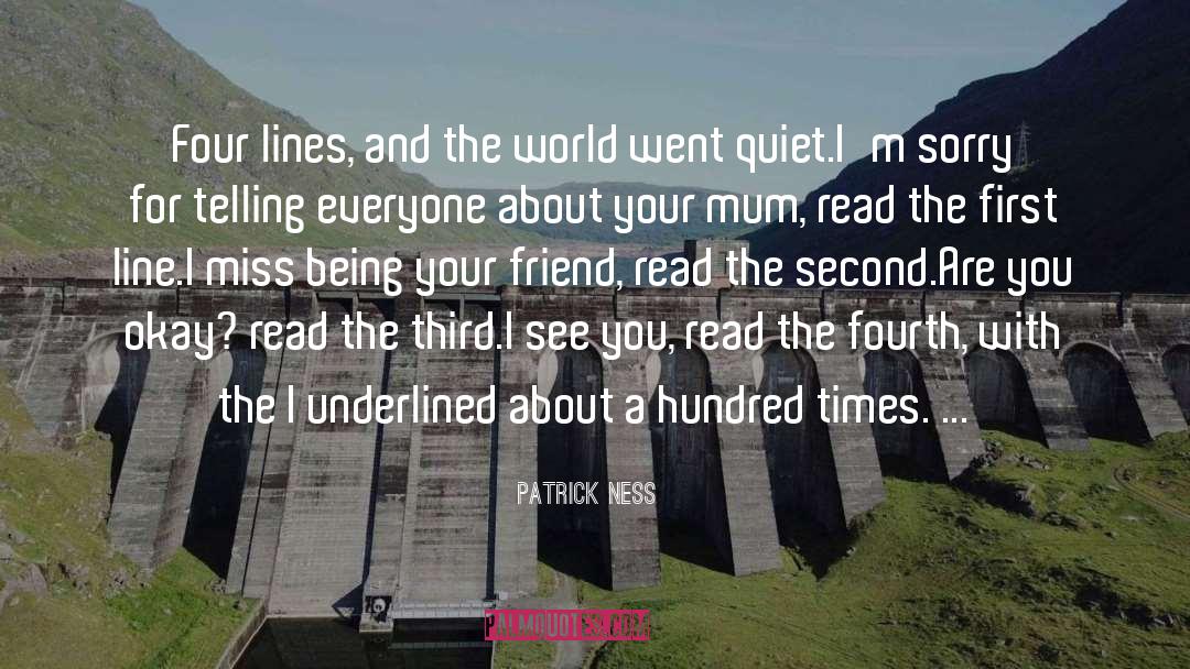 First Line quotes by Patrick Ness