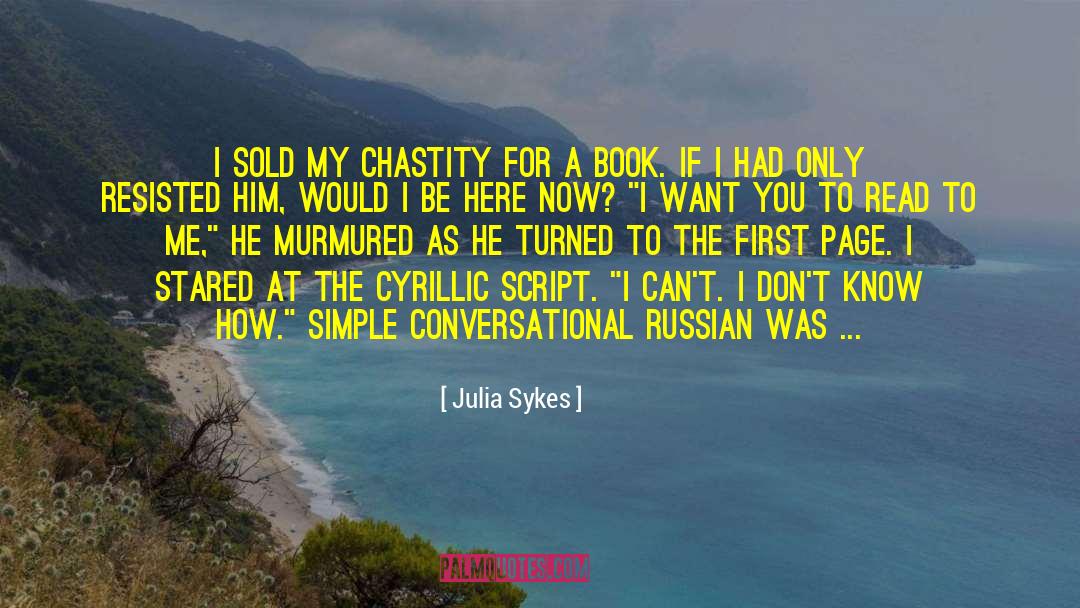 First Line quotes by Julia Sykes