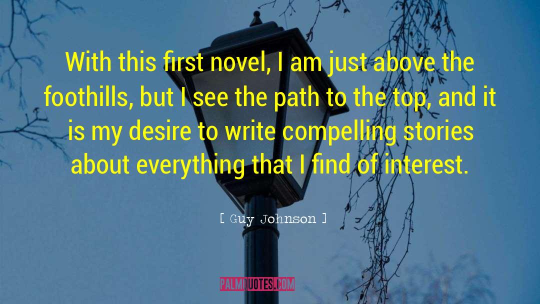 First Novel quotes by Guy Johnson