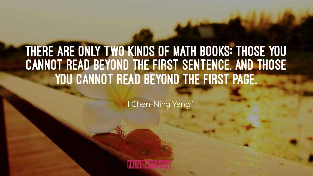 First Page quotes by Chen-Ning Yang
