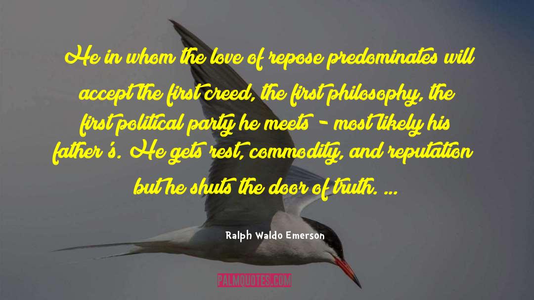 First Philosophy quotes by Ralph Waldo Emerson