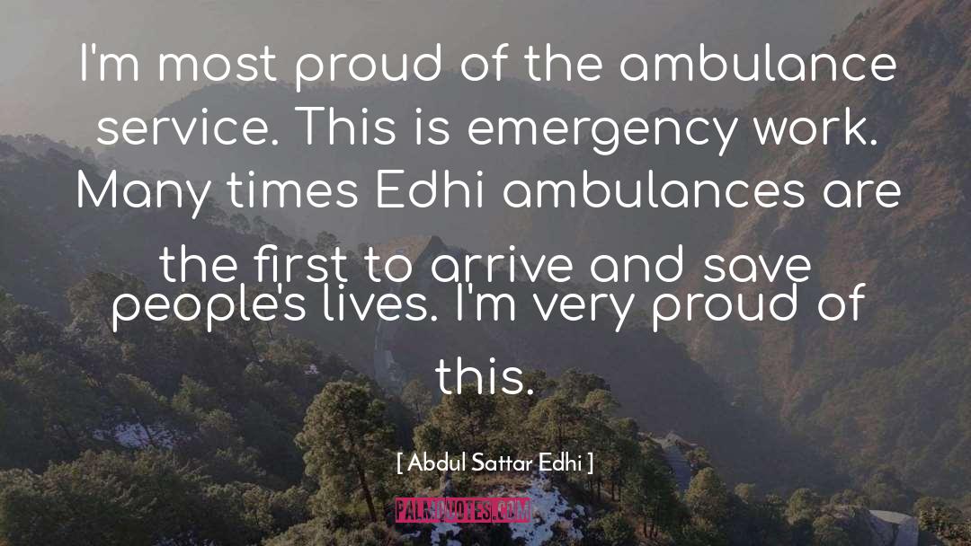 First Service Anniversary quotes by Abdul Sattar Edhi
