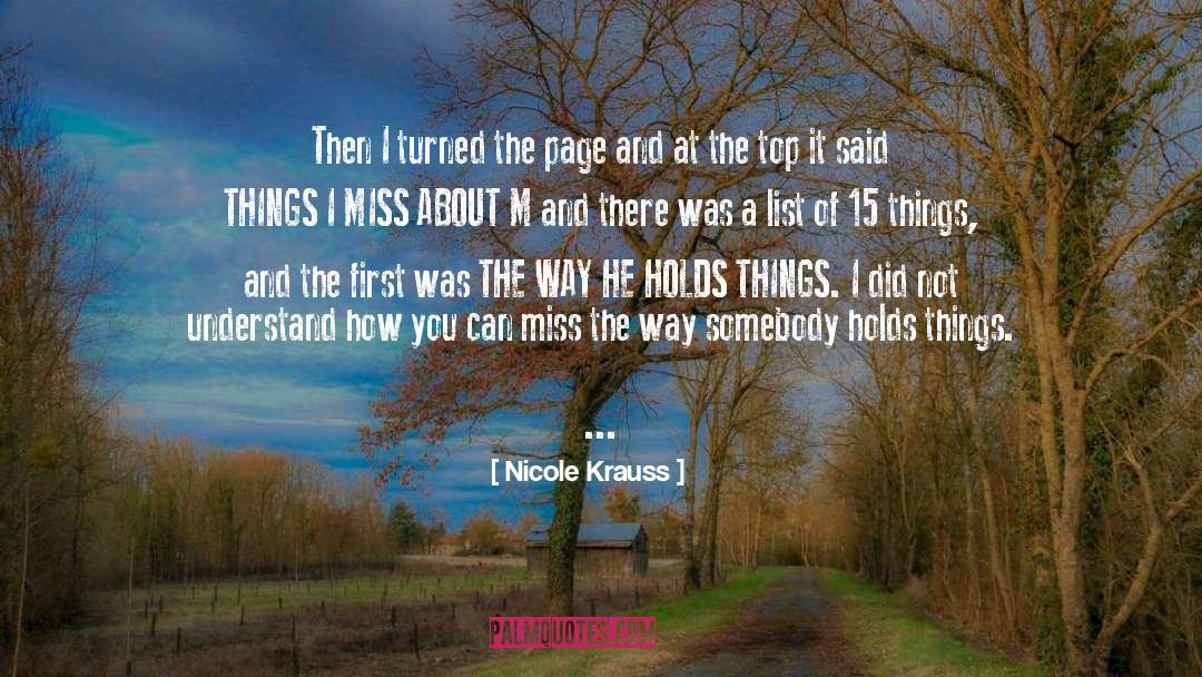 First Source quotes by Nicole Krauss