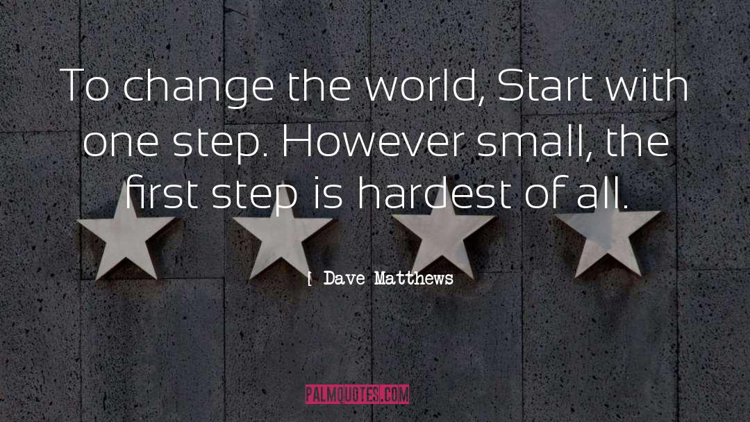 First Step quotes by Dave Matthews