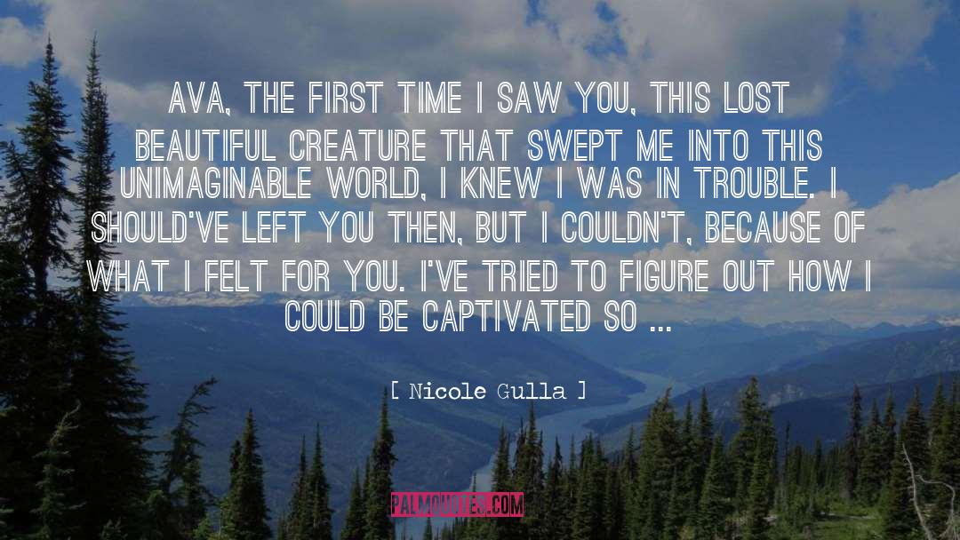 First Time I Saw You quotes by Nicole Gulla