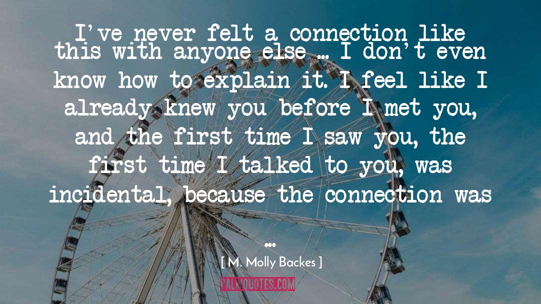 First Time I Saw You quotes by M. Molly Backes