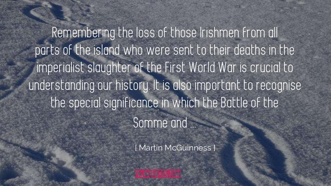 First World War quotes by Martin McGuinness