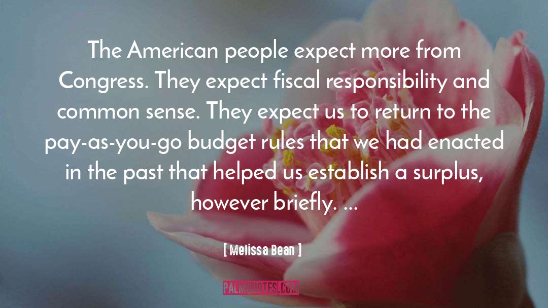 Fiscal Responsibility quotes by Melissa Bean