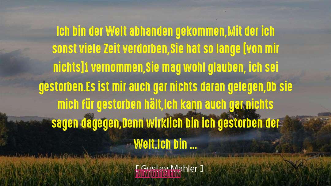 Fischfilet Mit quotes by Gustav Mahler