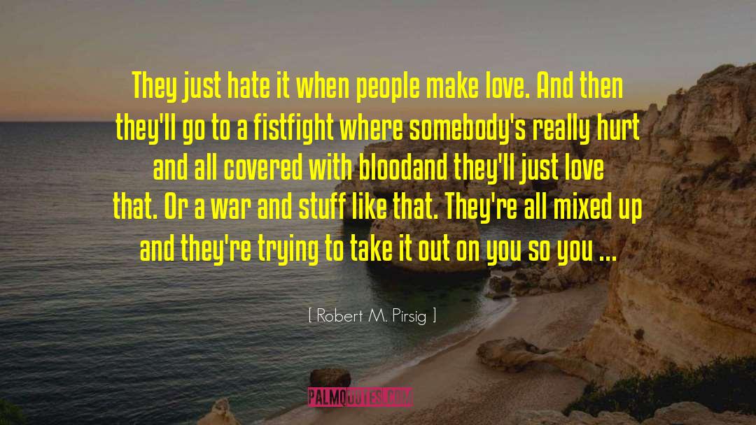 Fistfight quotes by Robert M. Pirsig