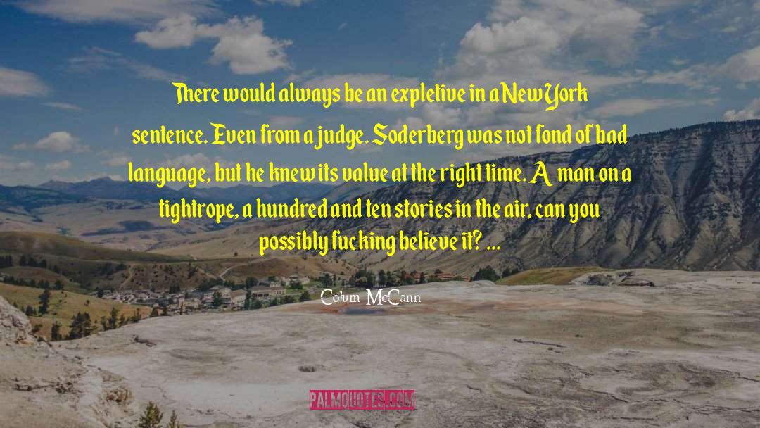 Fitfully In A Sentence quotes by Colum McCann