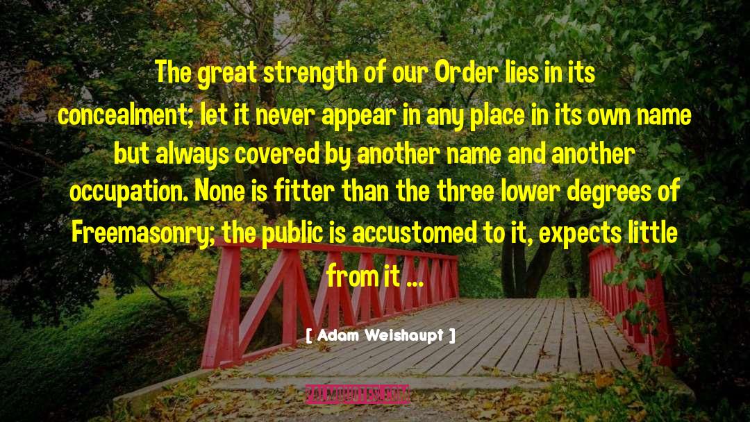 Fitter quotes by Adam Weishaupt