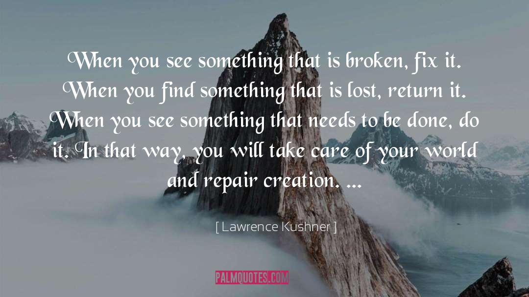 Fix It quotes by Lawrence Kushner