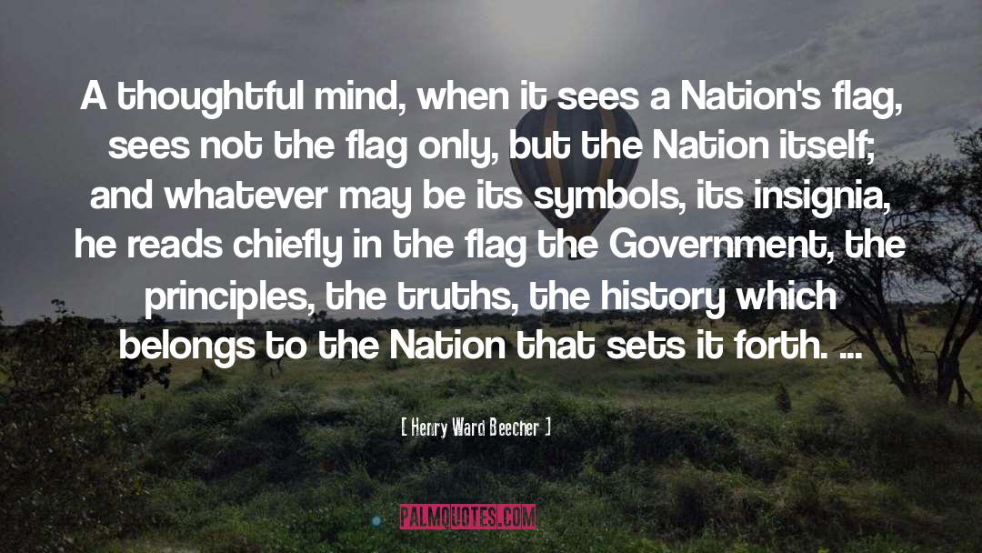 Flag quotes by Henry Ward Beecher