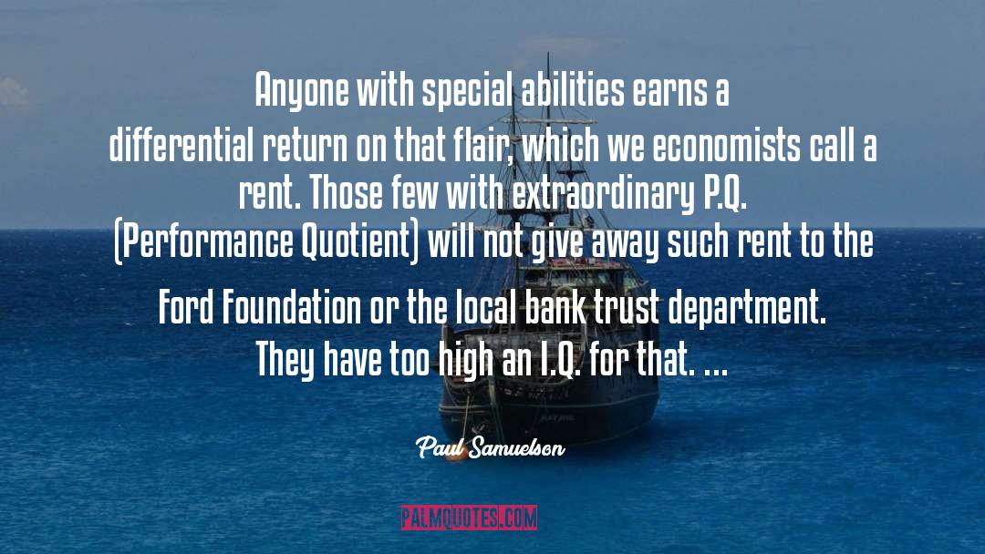 Flair quotes by Paul Samuelson