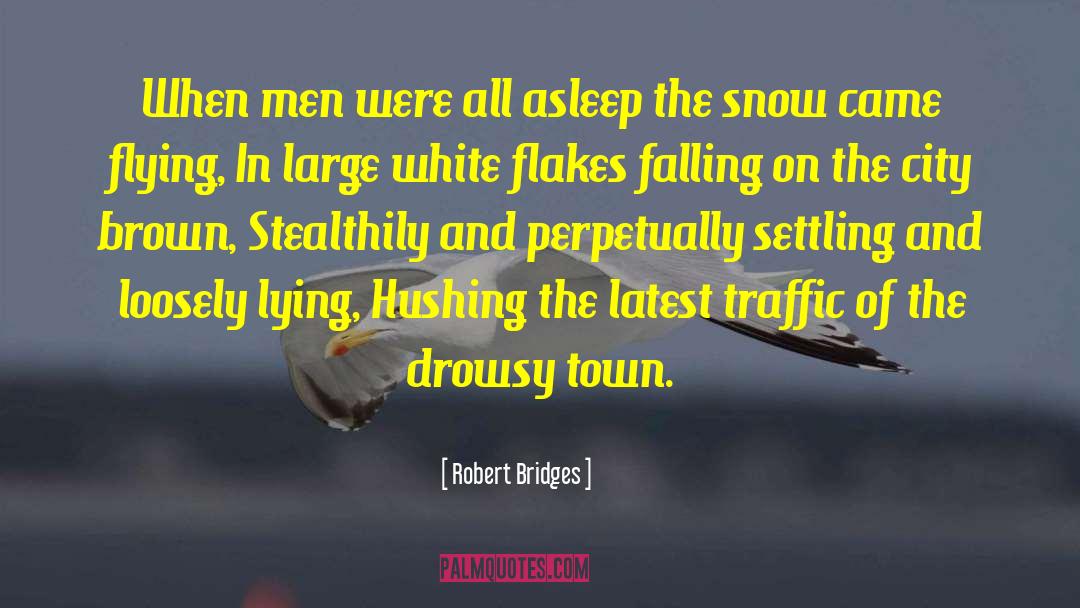 Flakes quotes by Robert Bridges