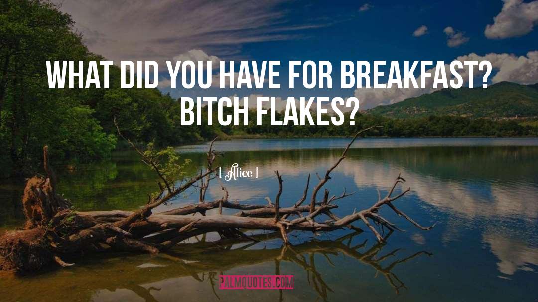 Flakes quotes by Alice