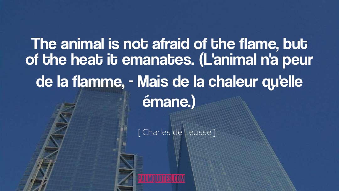 Flamme quotes by Charles De Leusse