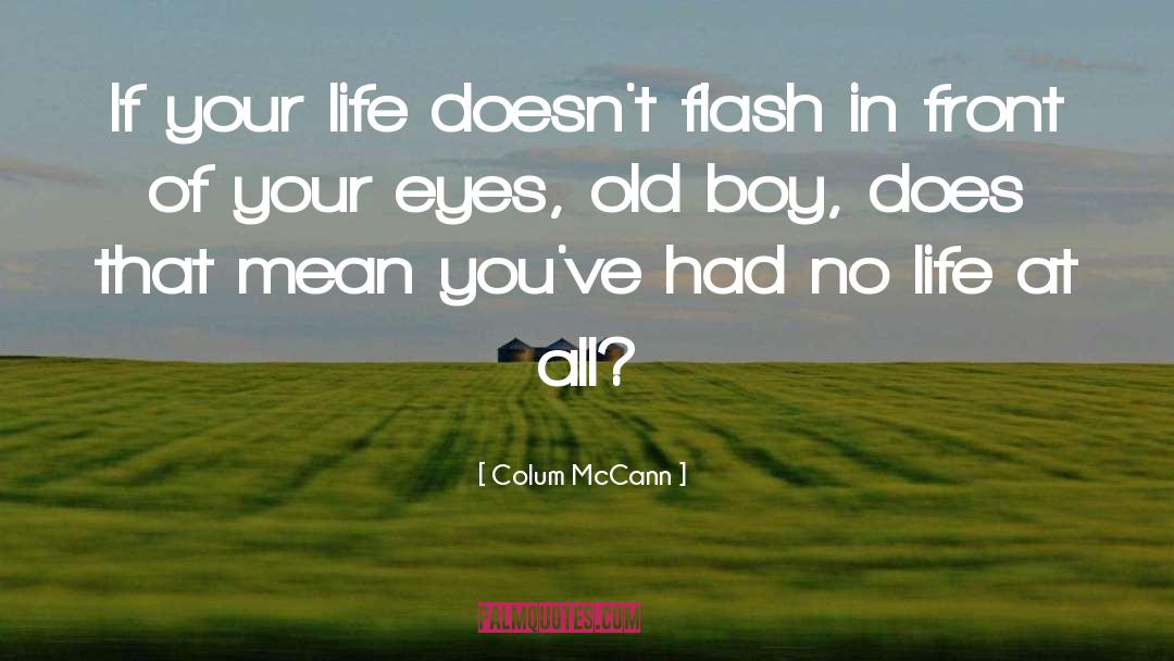Flash Of Life quotes by Colum McCann
