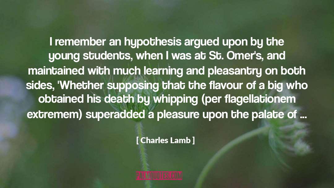 Flavour quotes by Charles Lamb