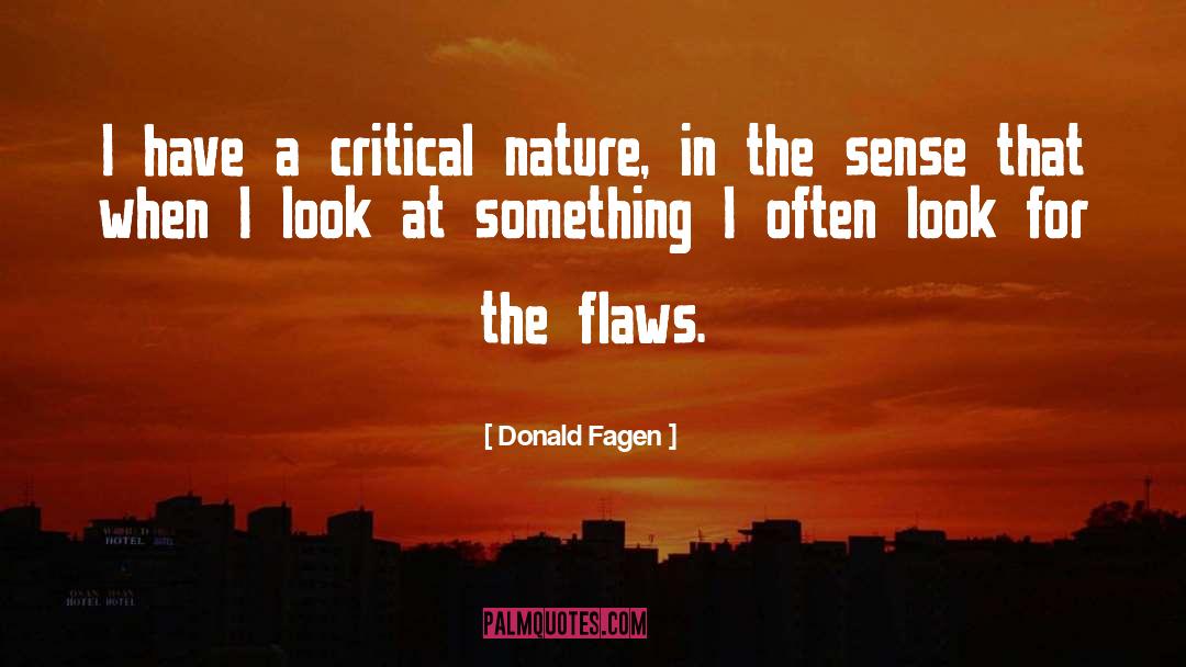 Flaws quotes by Donald Fagen