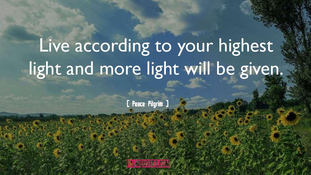 Flickering Light quotes by Peace Pilgrim