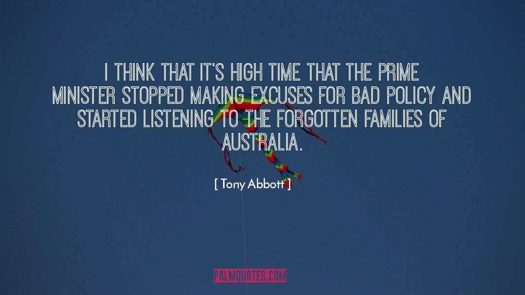 Flimsy Excuses quotes by Tony Abbott