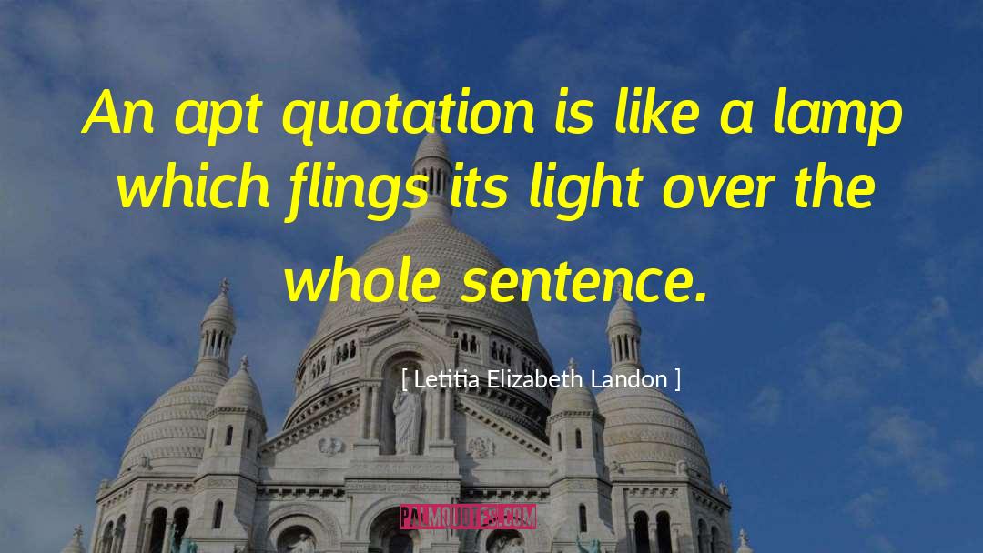 Flings quotes by Letitia Elizabeth Landon