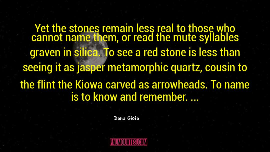 Flint quotes by Dana Gioia