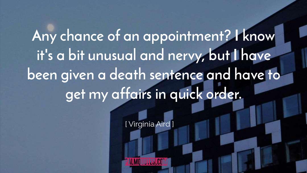 Flippantly In A Sentence quotes by Virginia Aird