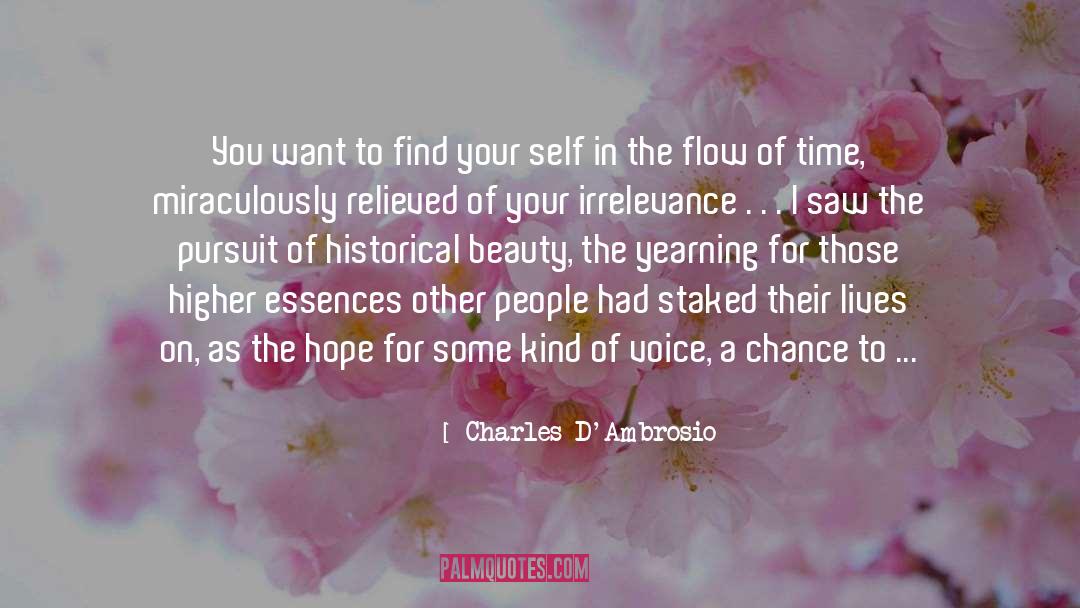 Flow Of Time quotes by Charles D'Ambrosio