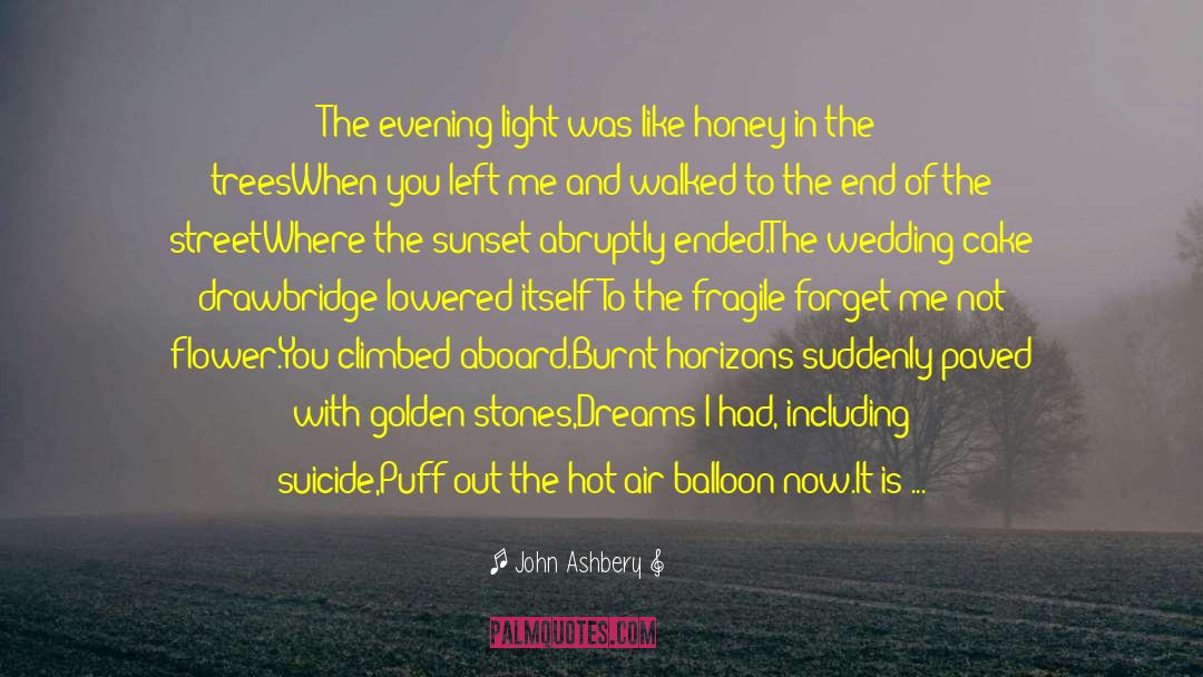 Flower And Sunset quotes by John Ashbery