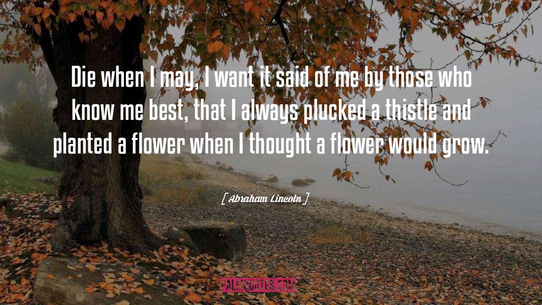 Flower quotes by Abraham Lincoln