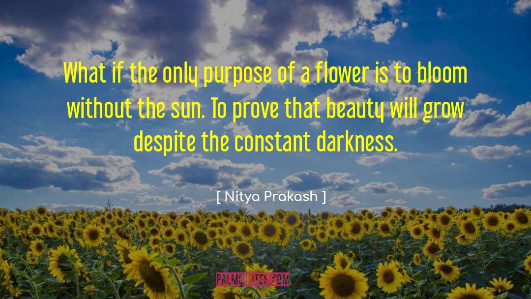 Flowers Bloom In Darkness quotes by Nitya Prakash