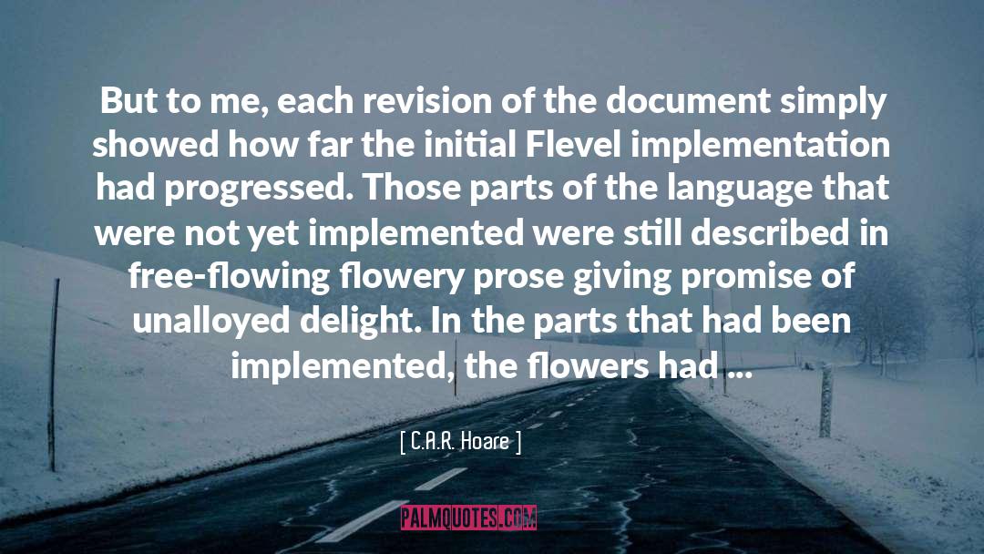 Flowery quotes by C.A.R. Hoare