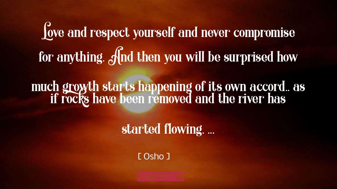 Flowing quotes by Osho