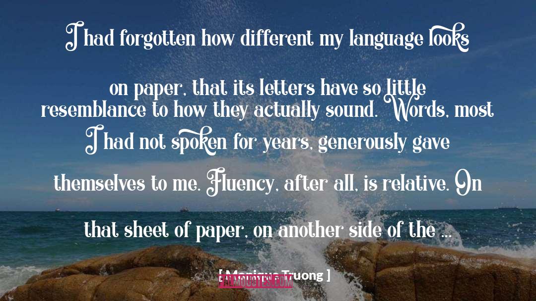 Fluency quotes by Monique Truong