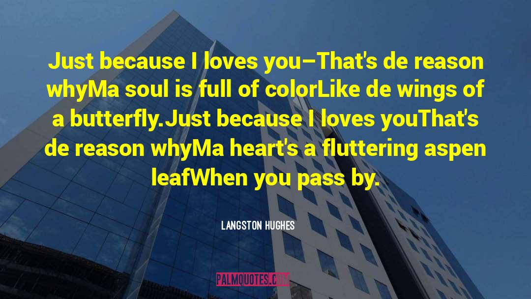 Fluttering quotes by Langston Hughes