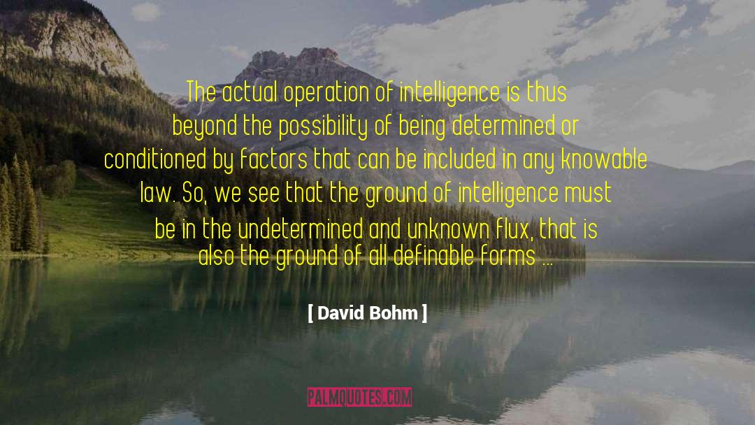 Flux quotes by David Bohm