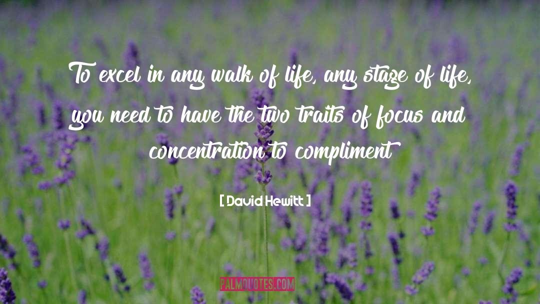 Focus And Concentration quotes by David Hewitt