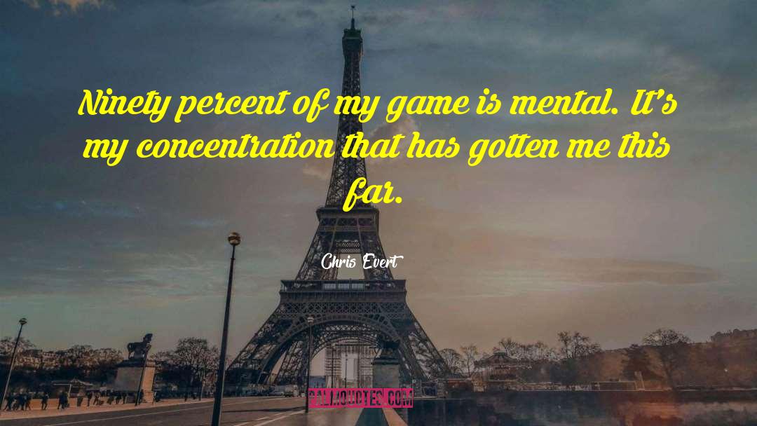 Focus And Concentration quotes by Chris Evert