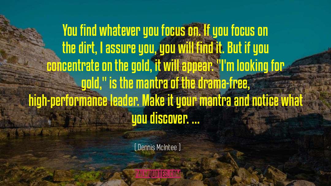 Focus I M quotes by Dennis McIntee